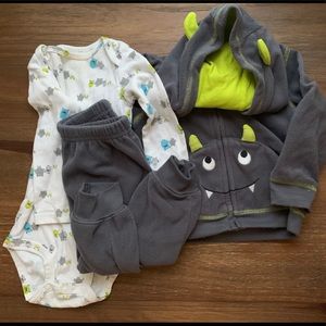 Fleece Monster Set 12m